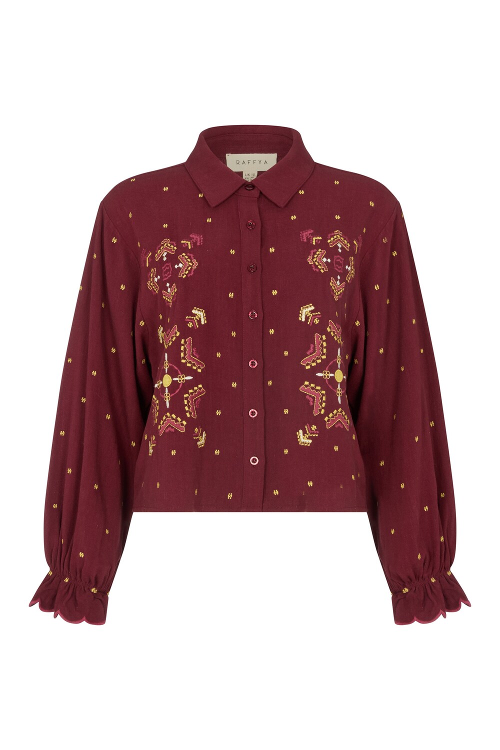

RAFFYA Рубашка в бордовом цвете