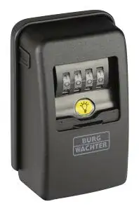 

Ящик для ключей Burgwachter "KEY SAFE 60 L SB", со сдвижной защитной крышкой и цифровыми роликами с подсветкой Burg Wächter 8,5х13,6х5 см, черный