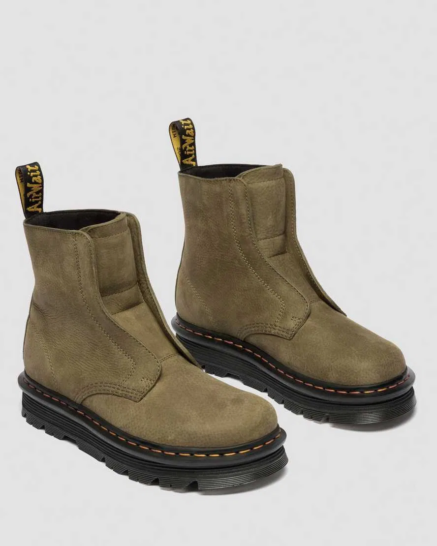 Ботинки Zebzag без шнурков из нубука Dr Martens, зеленый — фото 4