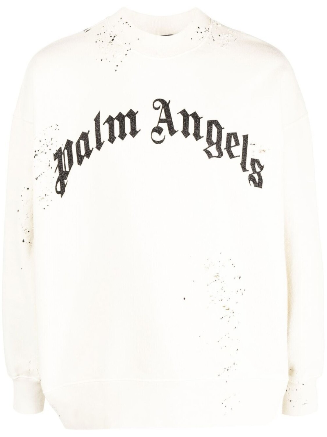 

Palm Angels толстовка с эффектом потертости и логотипом, серый
