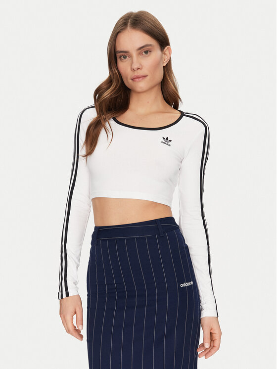 

Блузка облегающего кроя adicolor 3-Stripes JD4625 Adidas, белый