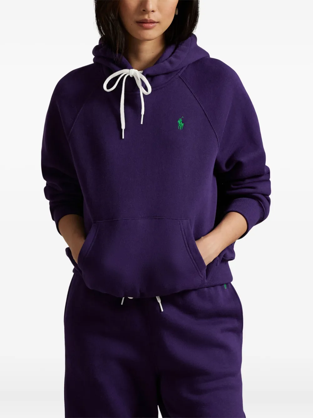 Худи с кулиской и вышитым логотипом POLO RALPH LAUREN, фиолетовый — фото 3
