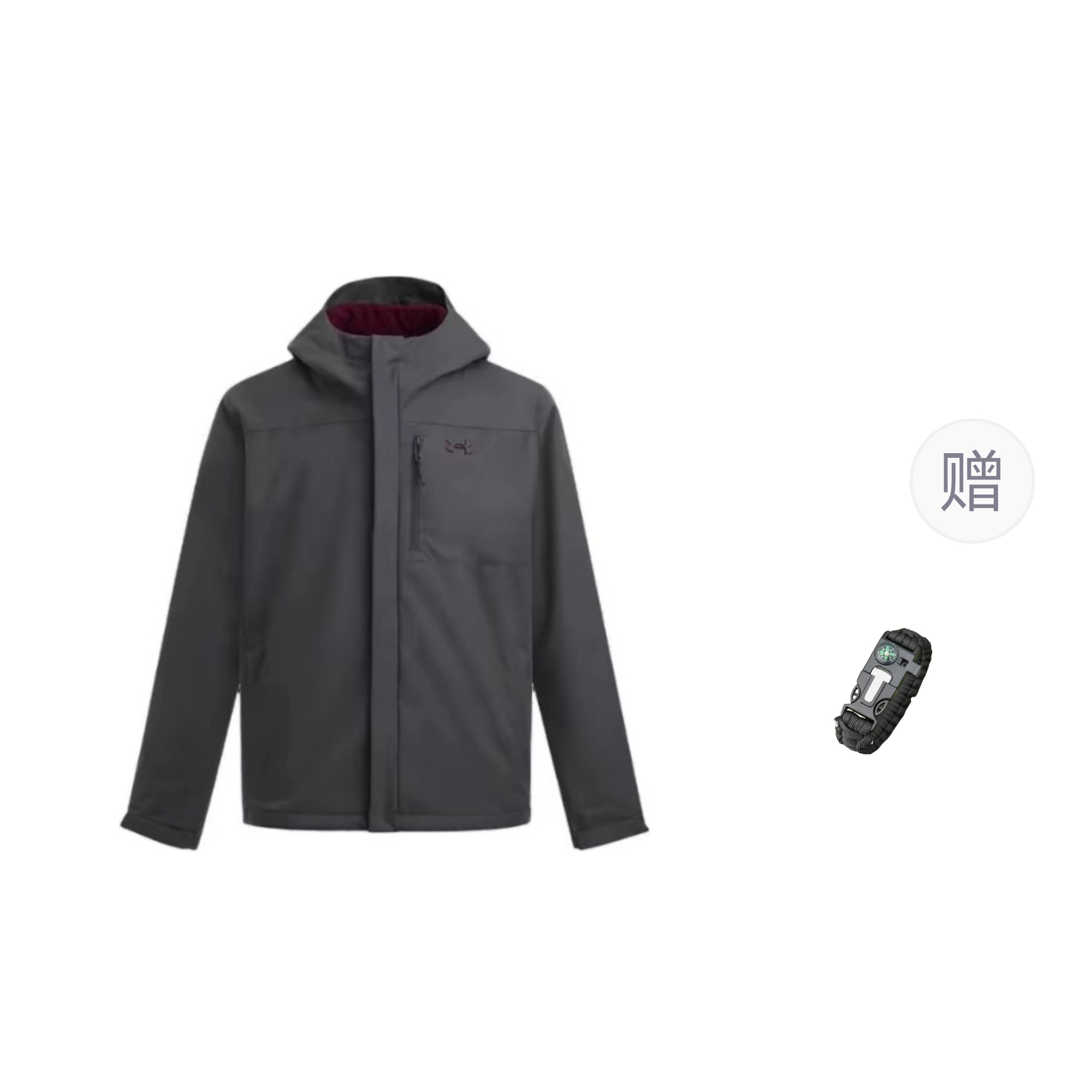 

Under Armour Мужская штормовая куртка носорог серый с браслетом выживания, Rhinoceros Gray (Includes Survival Bracelet)