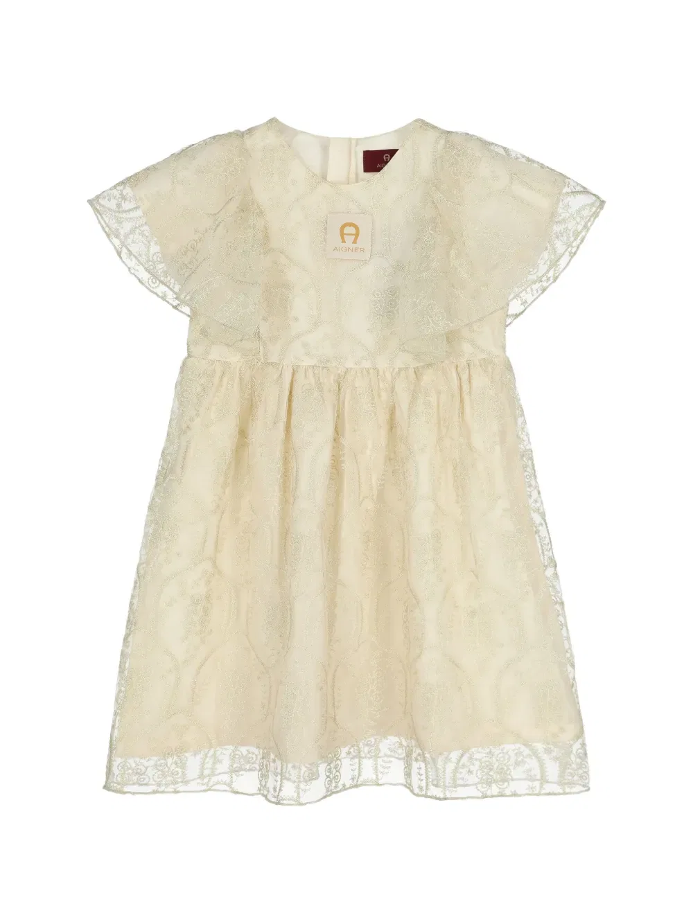 Вышитое платье Aigner Kids, нейтральный