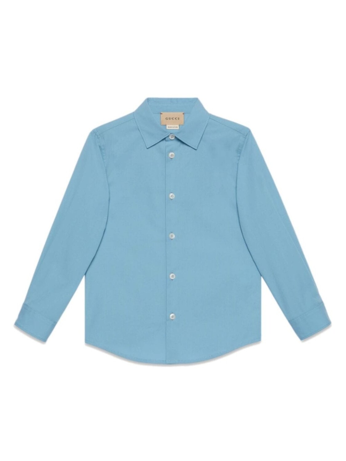 

Gucci Kids рубашка с логотипом Interlocking G, синий