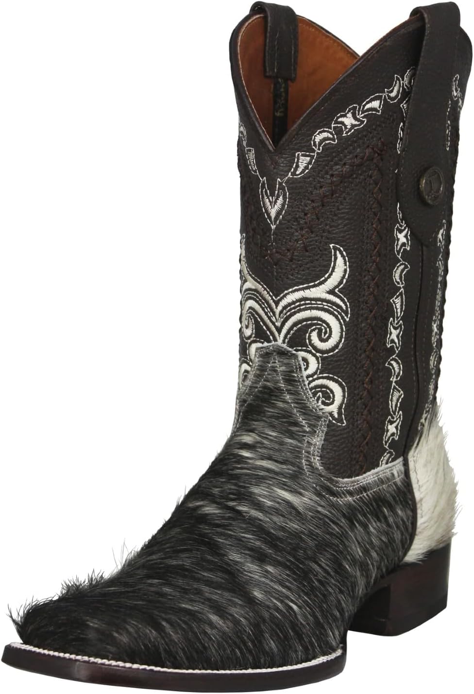 

Мужские коричневые ковбойские сапоги Texas Legacy из натуральной кожи и настоящей коровьей шерсти, с квадратным носком и шнуровкой