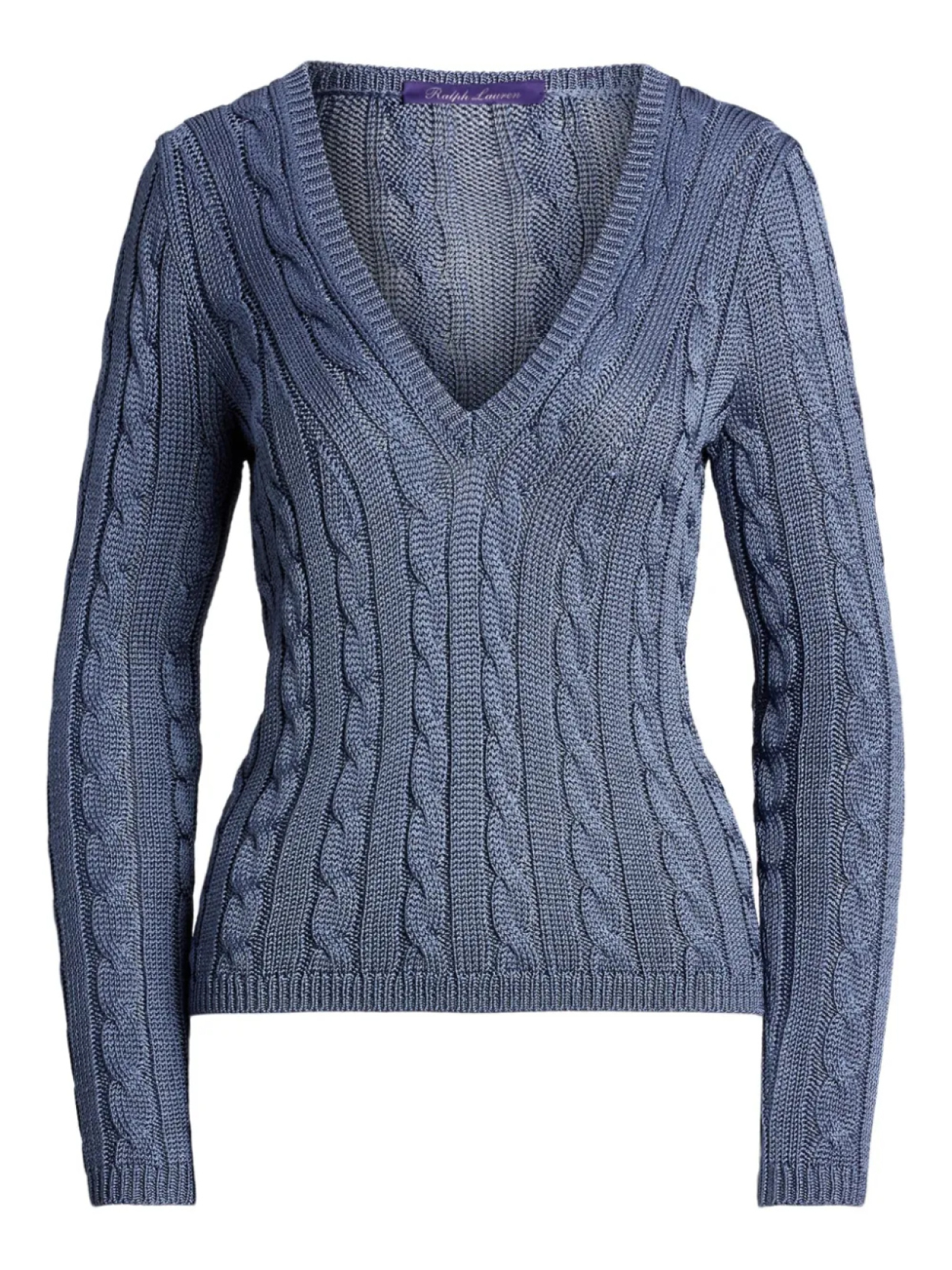 

Джемпер с косой вязкой Ralph Lauren Collection, синий