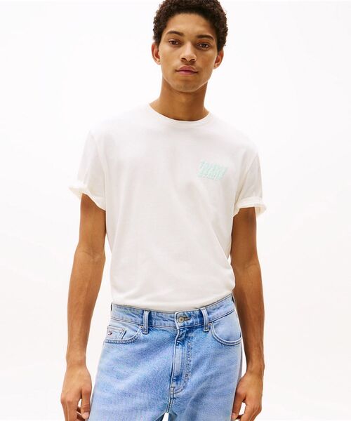 

Футболка с коротким рукавом, выпуклая спинка TOMMY JEANS, белый