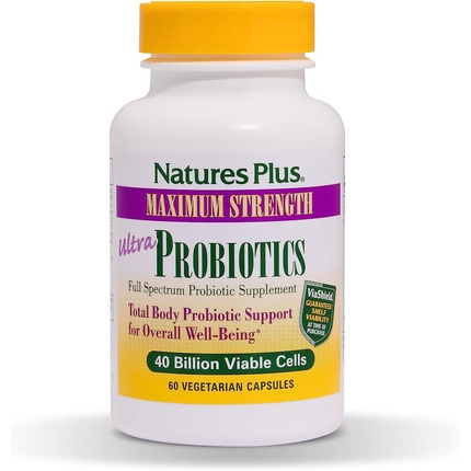 

Naturesplus Ultra Probiotics Пищеварительная добавка максимальной силы, 60 вегетарианских капсул, Nature'S Plus