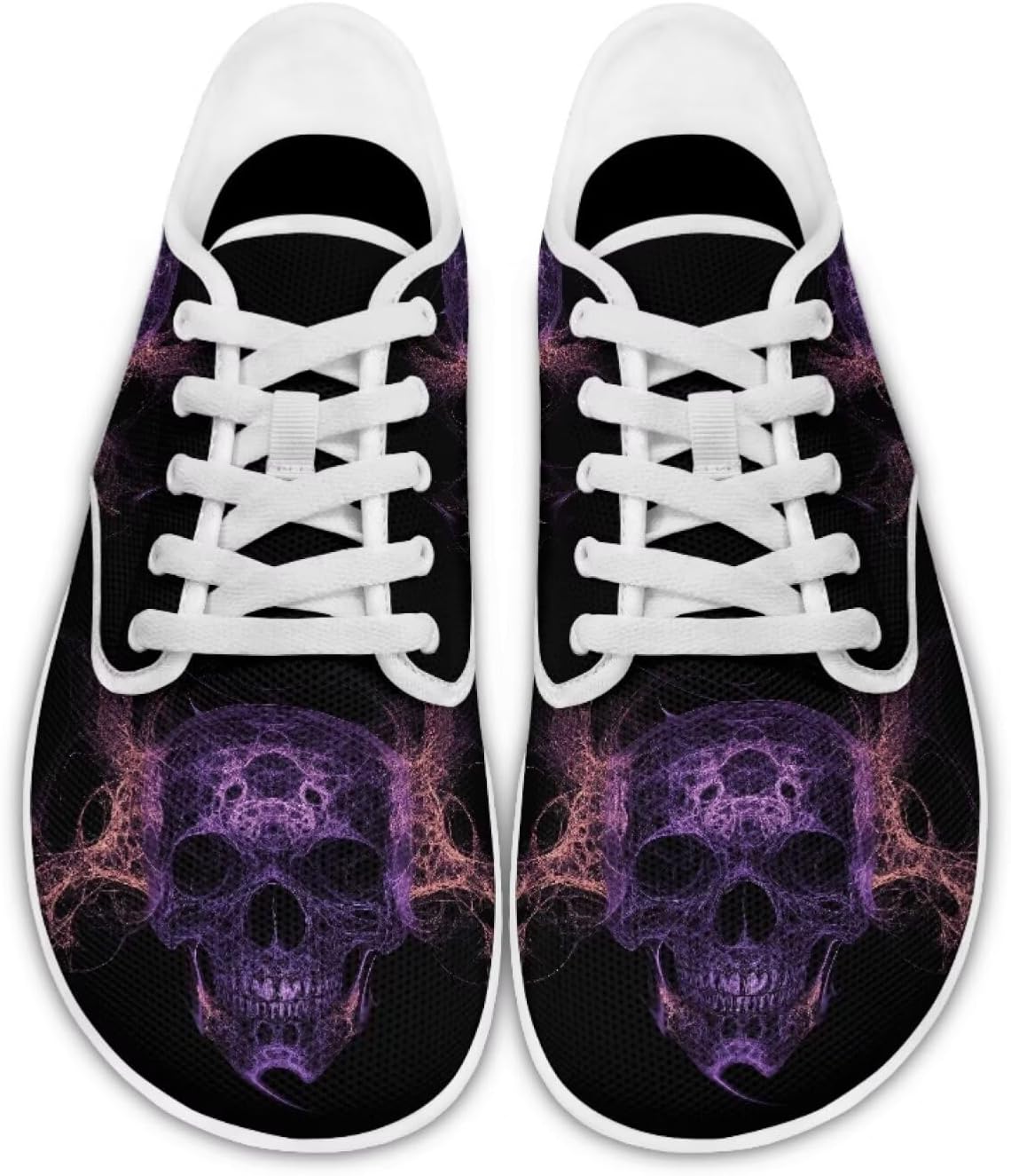 

Женские кроссовки с черепом, для бега и прогулок, спортивные, с шнуровкой, для тенниса и повседневного отдыха Ecaestolph, фиолетовый/розовый