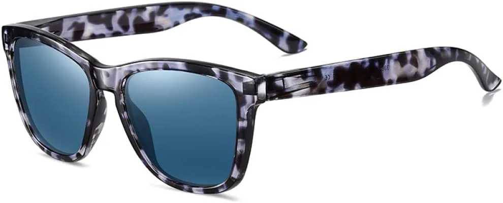 

Женские поляризованные солнцезащитные очки UV400 Мужские солнцезащитные очки Цветные оправы для очков Велоспорт Вождение Спорт Путешествия Очки LANGSER, Tortoise Blue