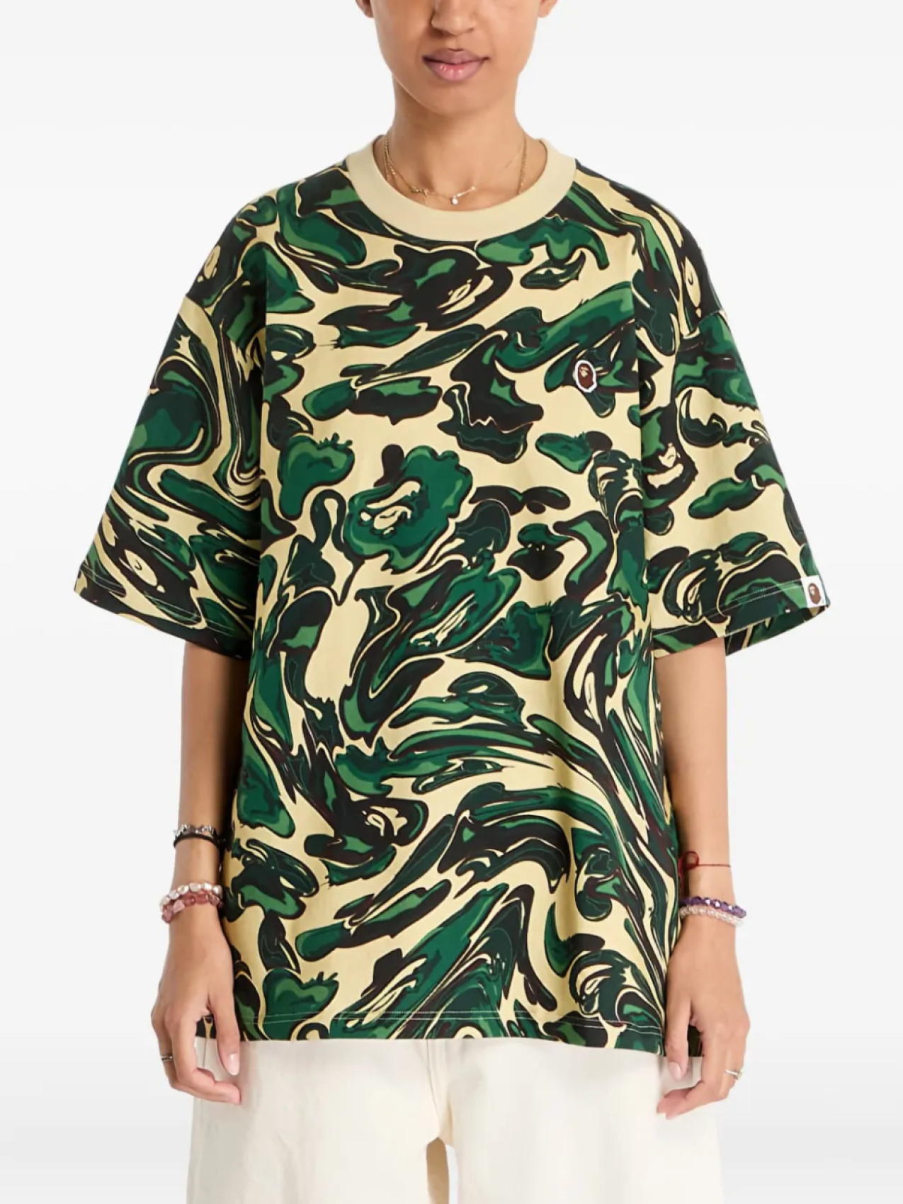 

Футболка BATHING APE Marbling Camo A Bathing Ape, зеленый