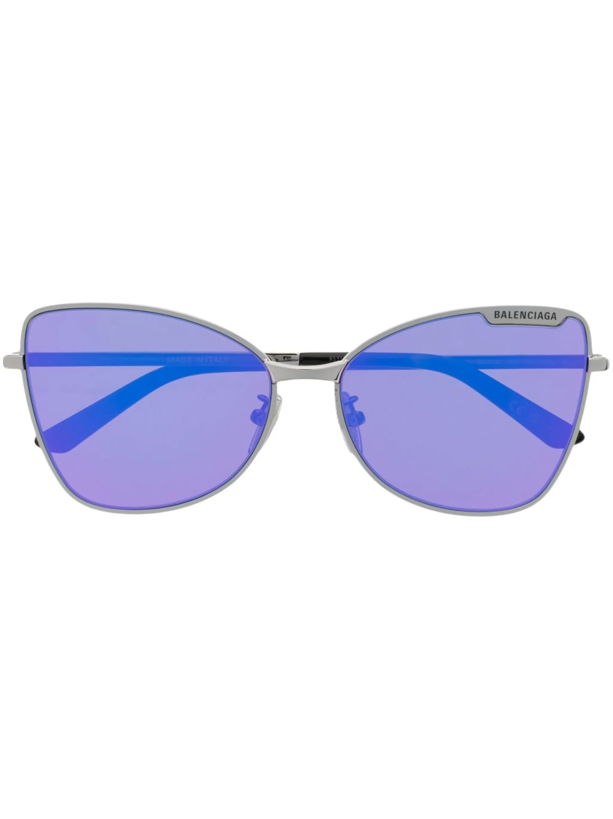 

Солнцезащитные очки в оправе бабочка с логотипом Balenciaga Eyewear, серебристый