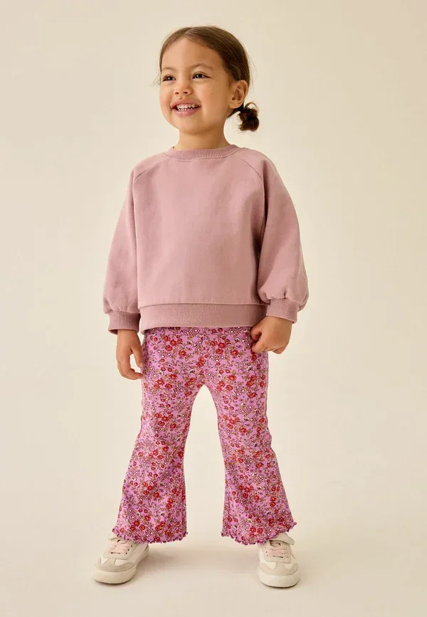 Леггинсы Regular fit floral flare, Next, фиолетовый цветочный принт