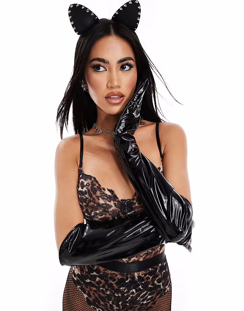 

Перчатки Ann Summers из искусственной кожи черного цвета — ЧЕРНЫЕ