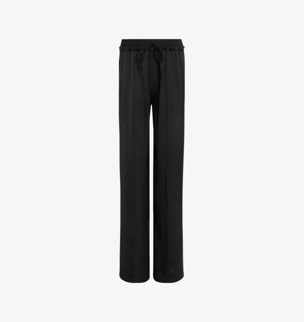 

Широкие атласные брюки Alba Allsaints, черный