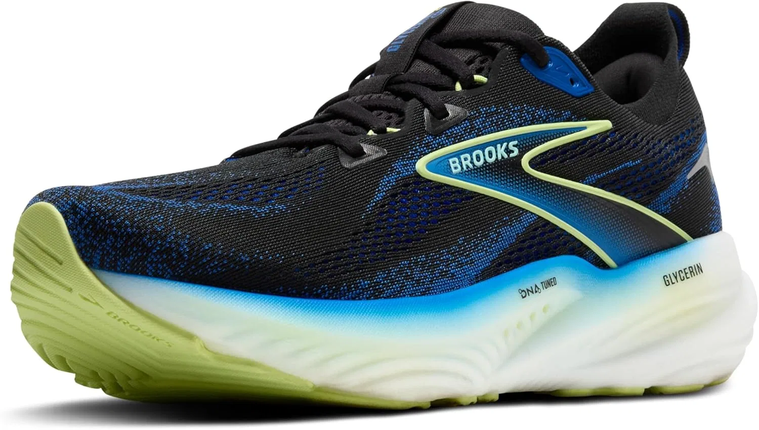 Мужские беговые кроссовки Brooks Glycerin 22, Black Cobalt Neo Yellow