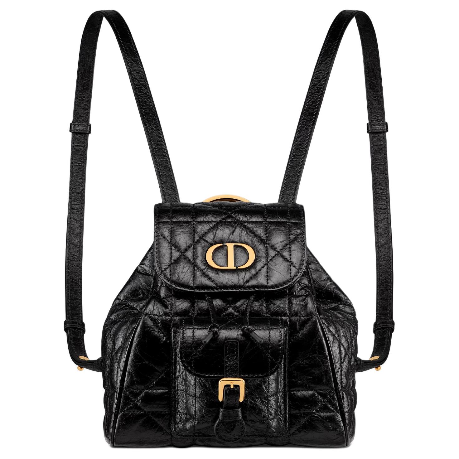 

DIOR Маленький женский рюкзак из телячьей кожи черный