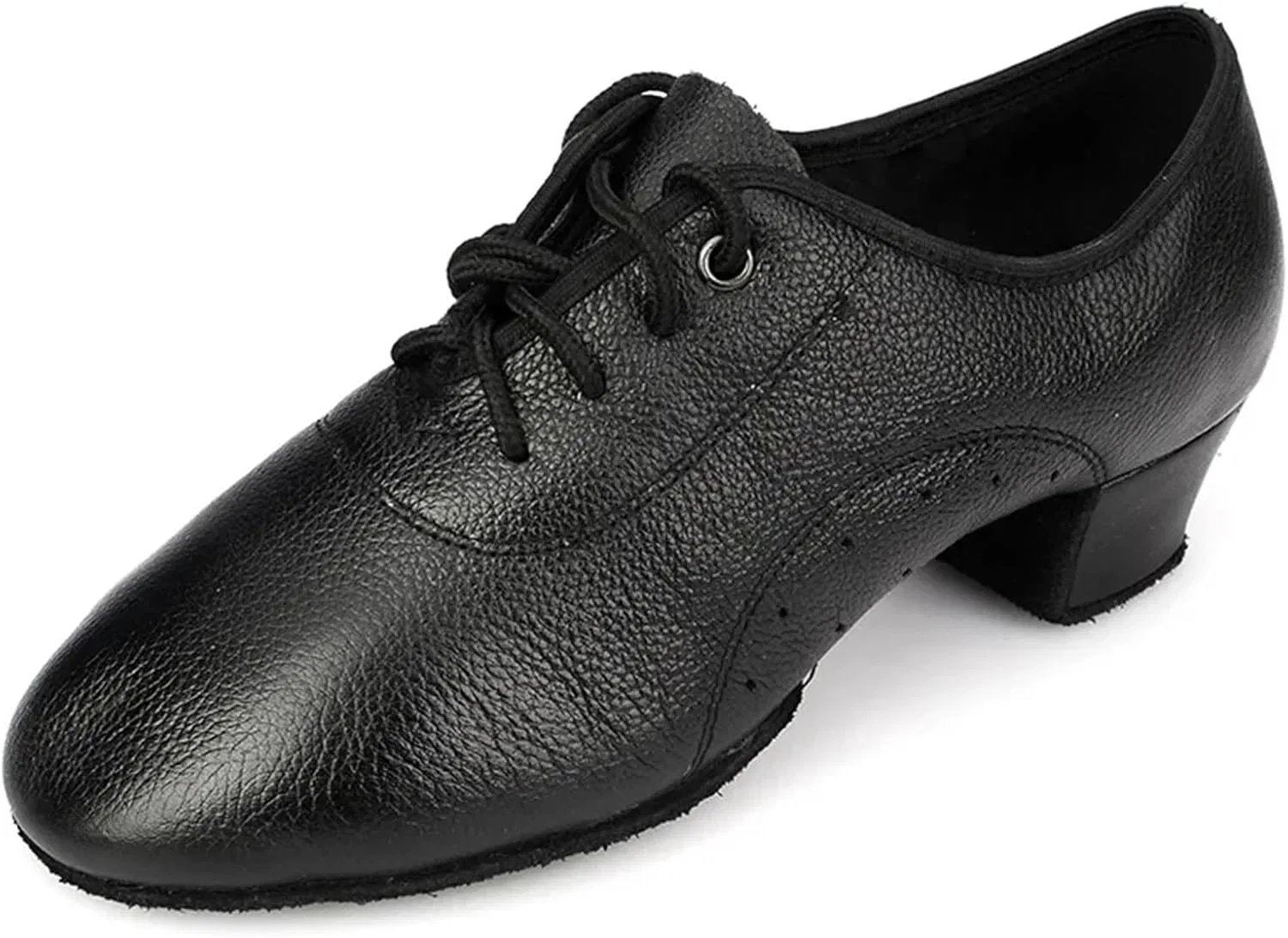 Кроссовки Herren Echtleder Latein Tanzschuhe Schwarz на низком каблуке Ballsaal Tanzschuh для Юнгена, танго, сальсы, румбы, современные джазовые кроссовки PSNKLMM, Rubber Sole — фото 2