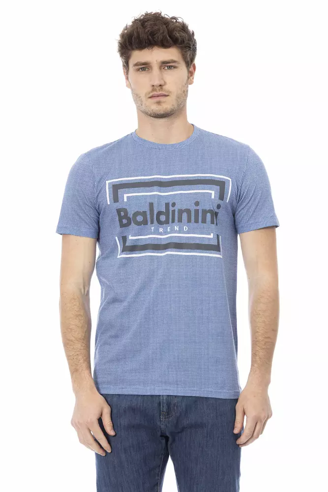 

Футболка мужская из хлопка светло-синего цвета Baldinini Trend