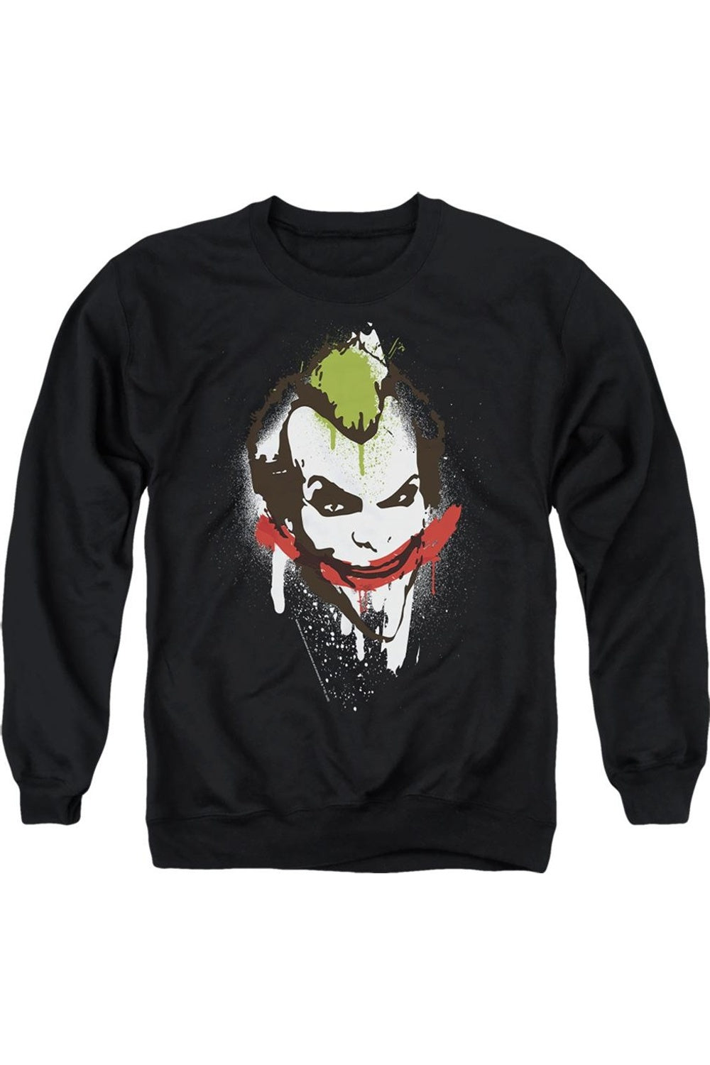 

Толстовка с круглым вырезом для взрослых Batman Joker Big Face Gildan, черный