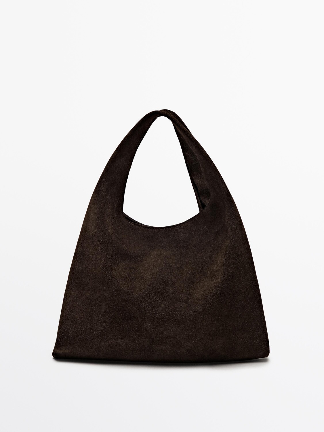 

Мини-Сумка из замши с разрезом Massimo Dutti, коричневый