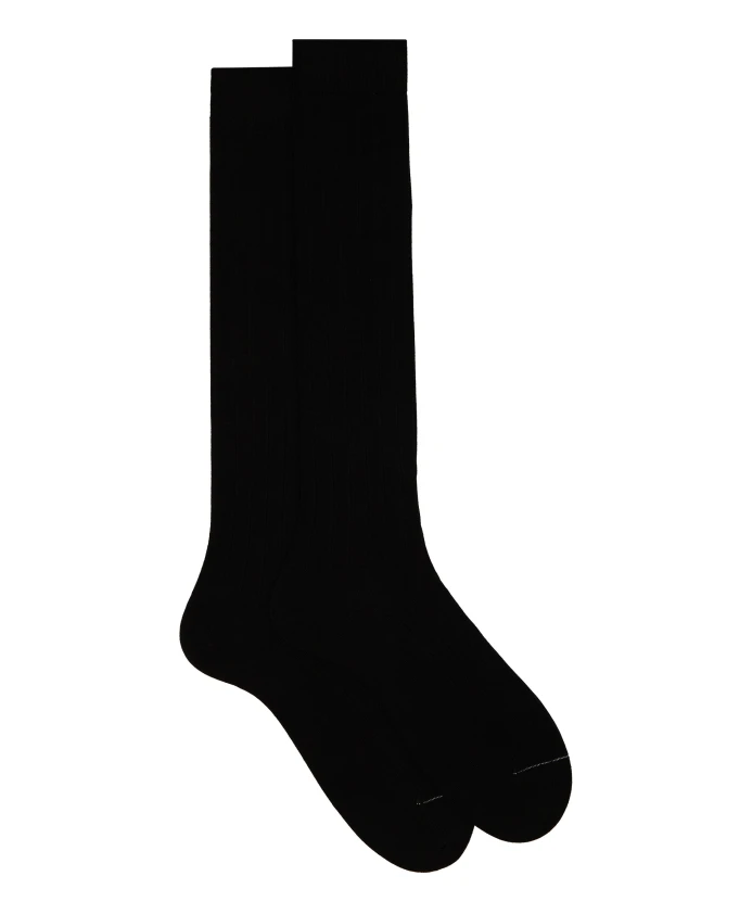 

Длинные хлопковые ребристые носки Island Gallo, черный