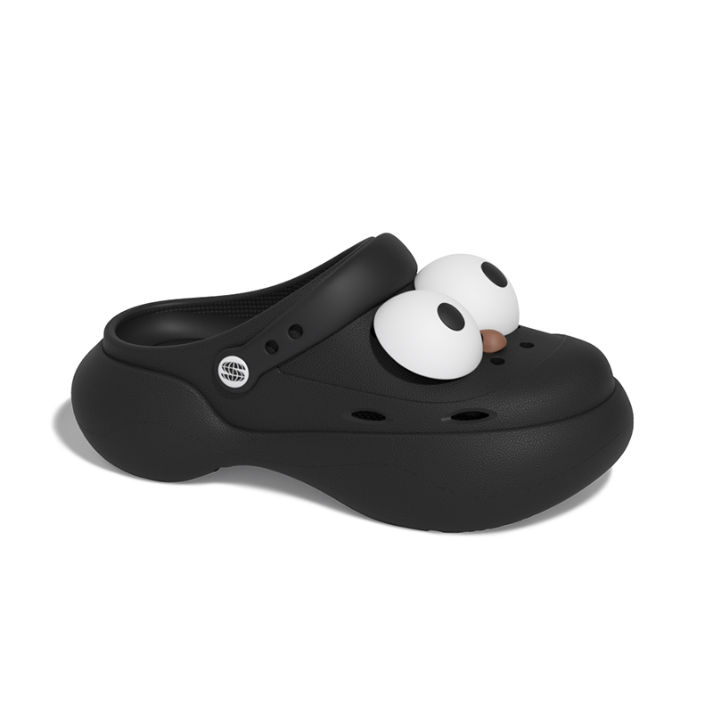 CHIKOKU Кроссовки Cloud X Big Eye Monster с обёрнутым носком для женщин — титановый чёрный, цвет Titanium Black — фото 2