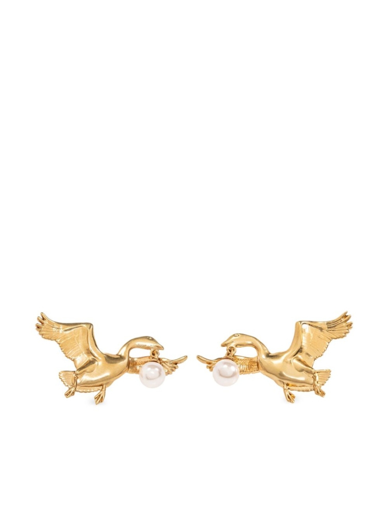 

Moschino серьги Goose, золотой