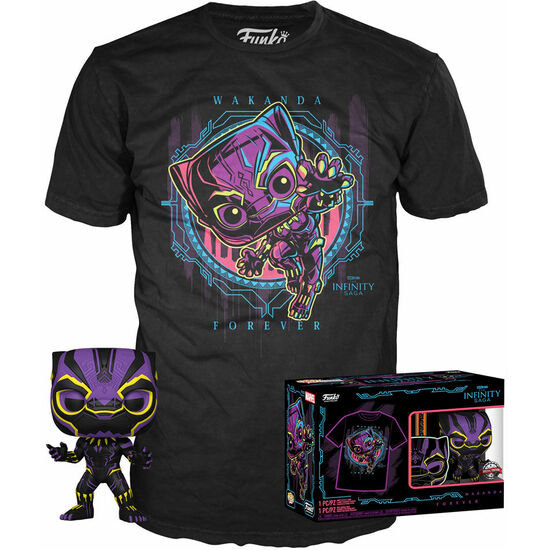 

Набор Фигурок Pop & Tee Marvel Wakanda Forever Black Panther Эксклюзивно Funko POP!