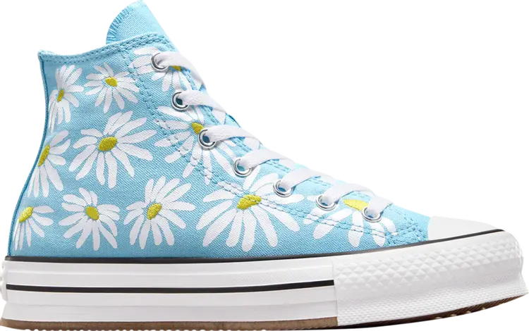 

Кроссовки Chuck Taylor All Star Lift Platform High GS 'Floral', синий