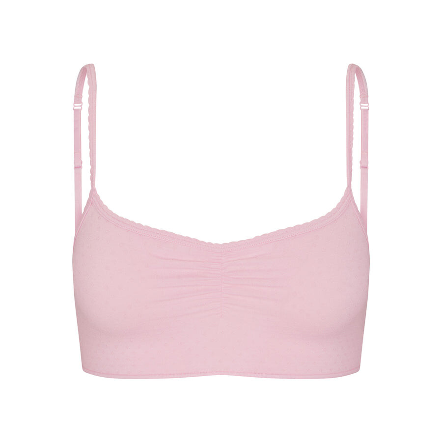 

Бюстгальтер scoop SKIMS Micro Pointelle, цвет Baby Pink