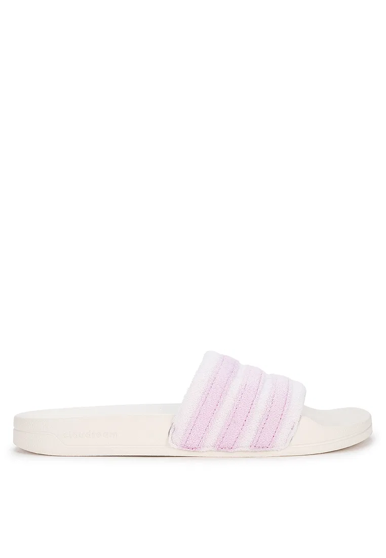 Шлепанцы, Adilette Noshower, Adidas, розовый/белый/сиреневый