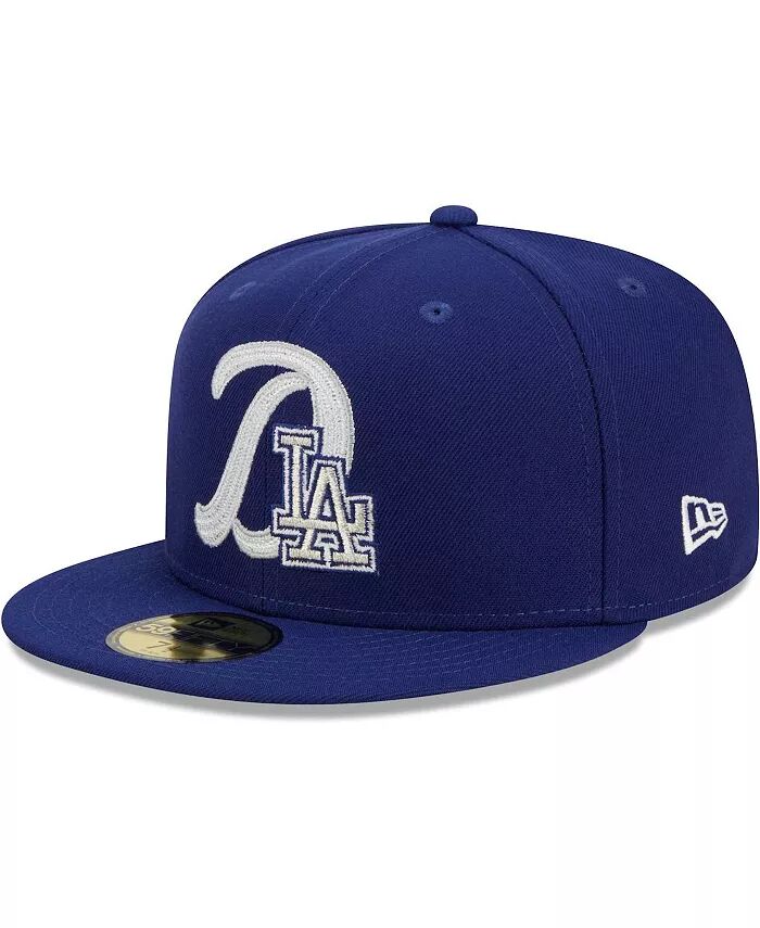 

Мужская приталенная шляпа с логотипом Royal Los Angeles Dodgers Duo 59FIFTY New Era, синий