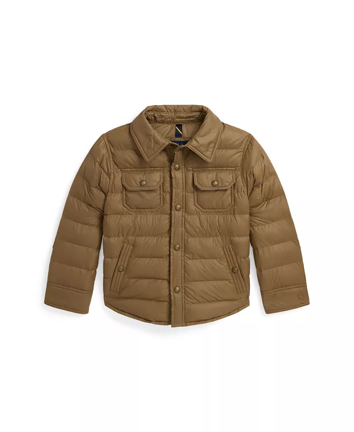 

Стеганая куртка-рубашка для малышей и мальчиков Polo Ralph Lauren, коричневый