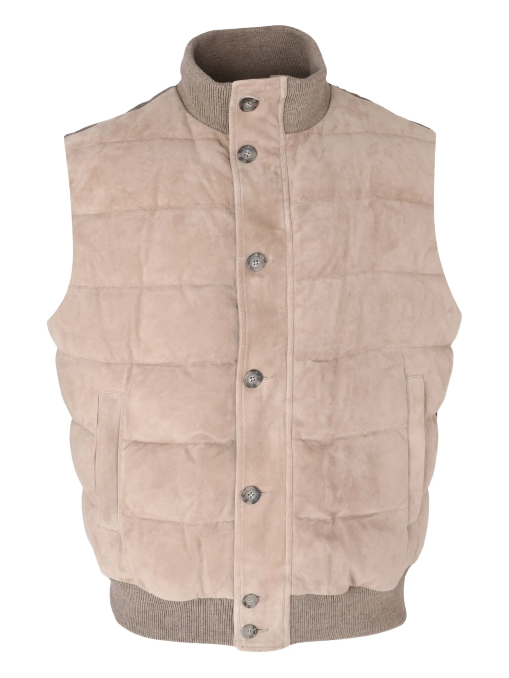 

Дутый жилет на пуговицах Peserico, коричневый