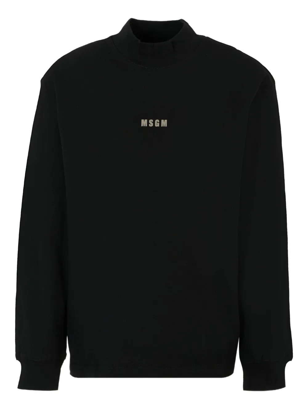

Толстовка с принтом логотипа и воротником-стойкой MSGM Kids, черный