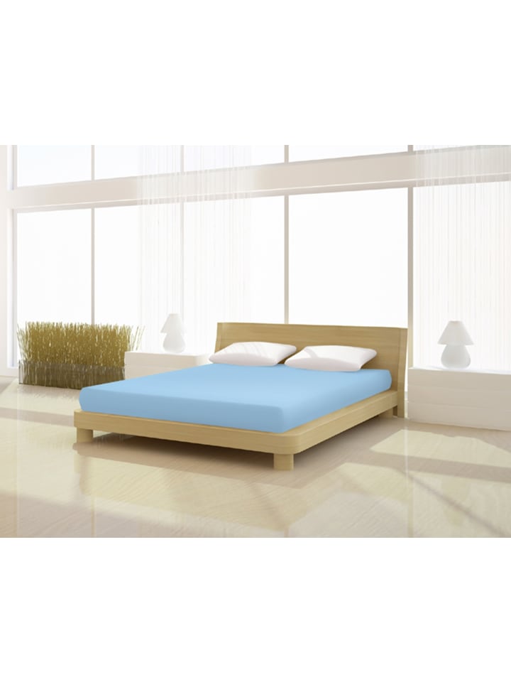 

Простыня на подгонке MrSandman Topper Full Elastan de luxe 180 x 200 cm, цвет bleu