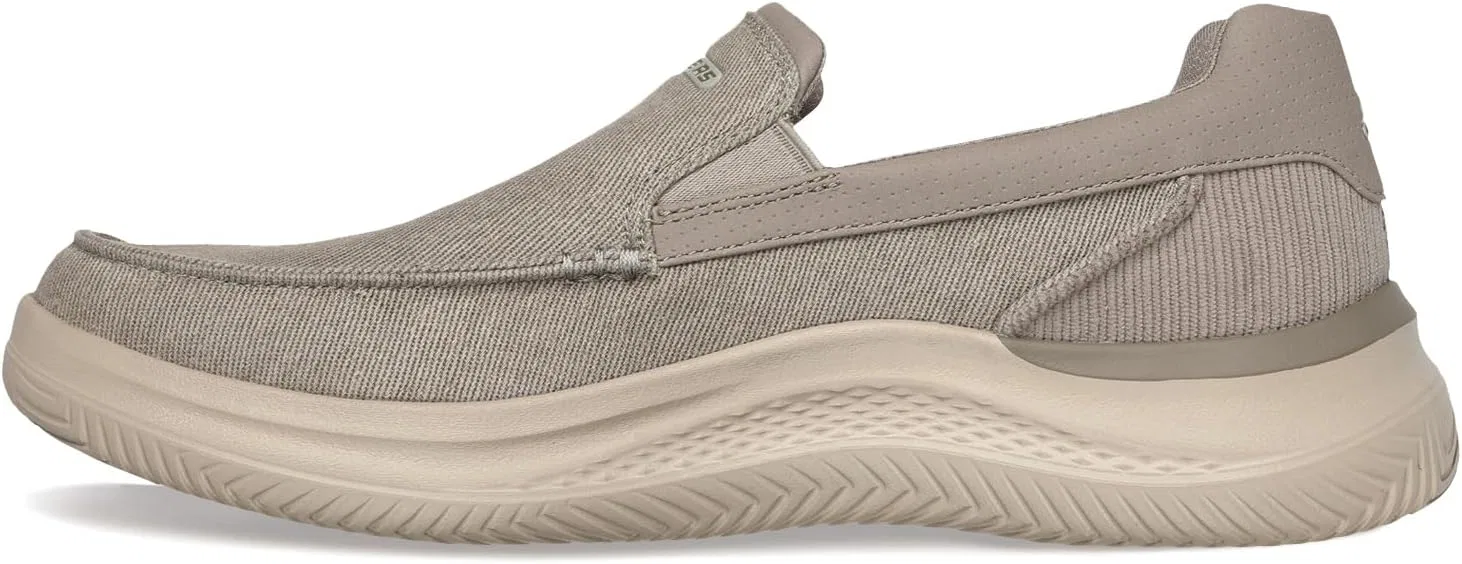 Мужские слипоны Skechers Hasting Fielden, Taupe Canvas — фото 4