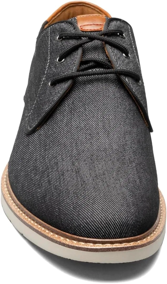 Мужские оксфорды Florsheim Herington из парусины с гладким носком, черный — фото 2