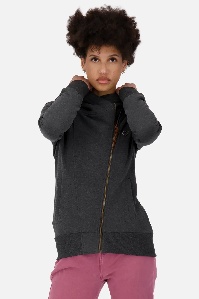 

Толстовка с капюшоном Alife & Kickin "SnakecharmerAK A Hooded Sweatjacket Women", цвет Moonless Melange