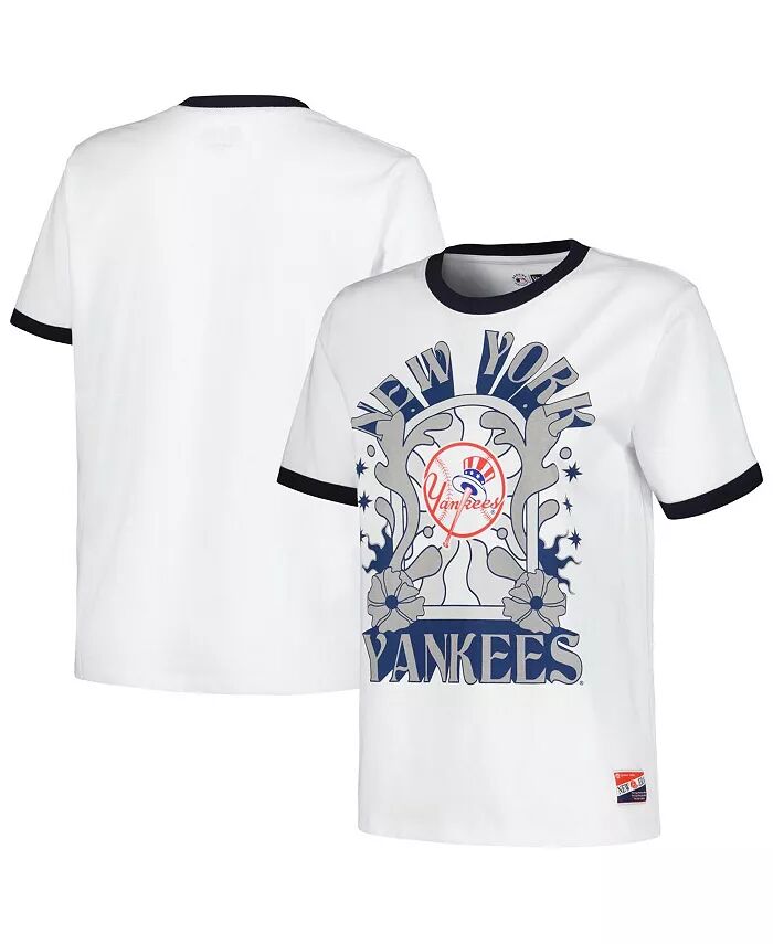 

Женская белая футболка большого размера с надписью «New York Yankees» New Era