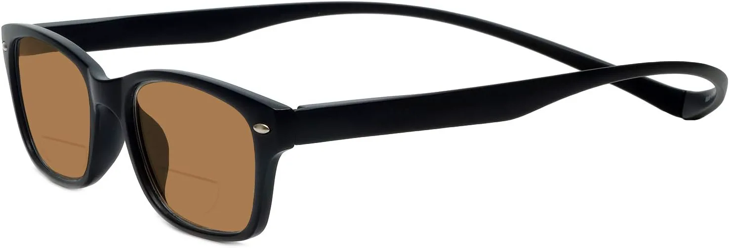 

Магнитные поляризованные бифокальные солнцезащитные очки Magz Greenwich, унисекс, с застежкой на шею, для чтения, с длинными дужками, Matte Black/Brown Lens