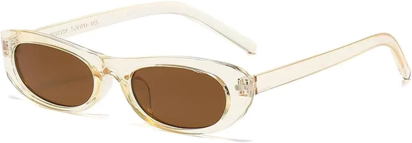 

Солнцезащитные очки в ретро-оправе овальной формы, персонализированные, в маленькой оправе, модные, универсальные, для уличной стрельбы, женские TVTBBVV, Tea