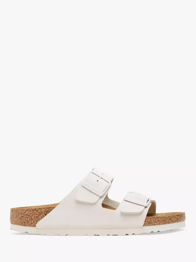 

Сандалии Birkenstock Arizona Suede, цвет antique/white