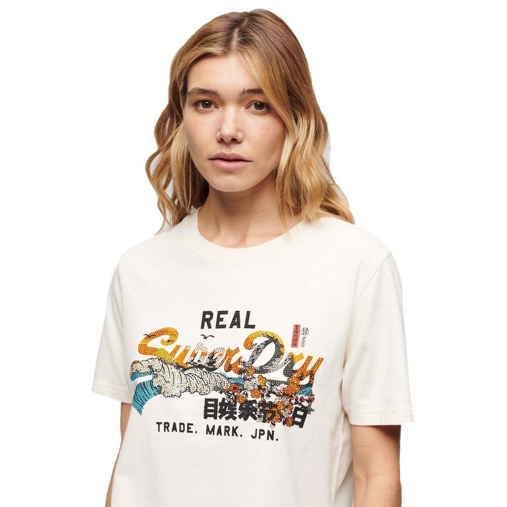Футболка с коротким рукавом Superdry Tokyo Vl Relaxed, серый — фото 2