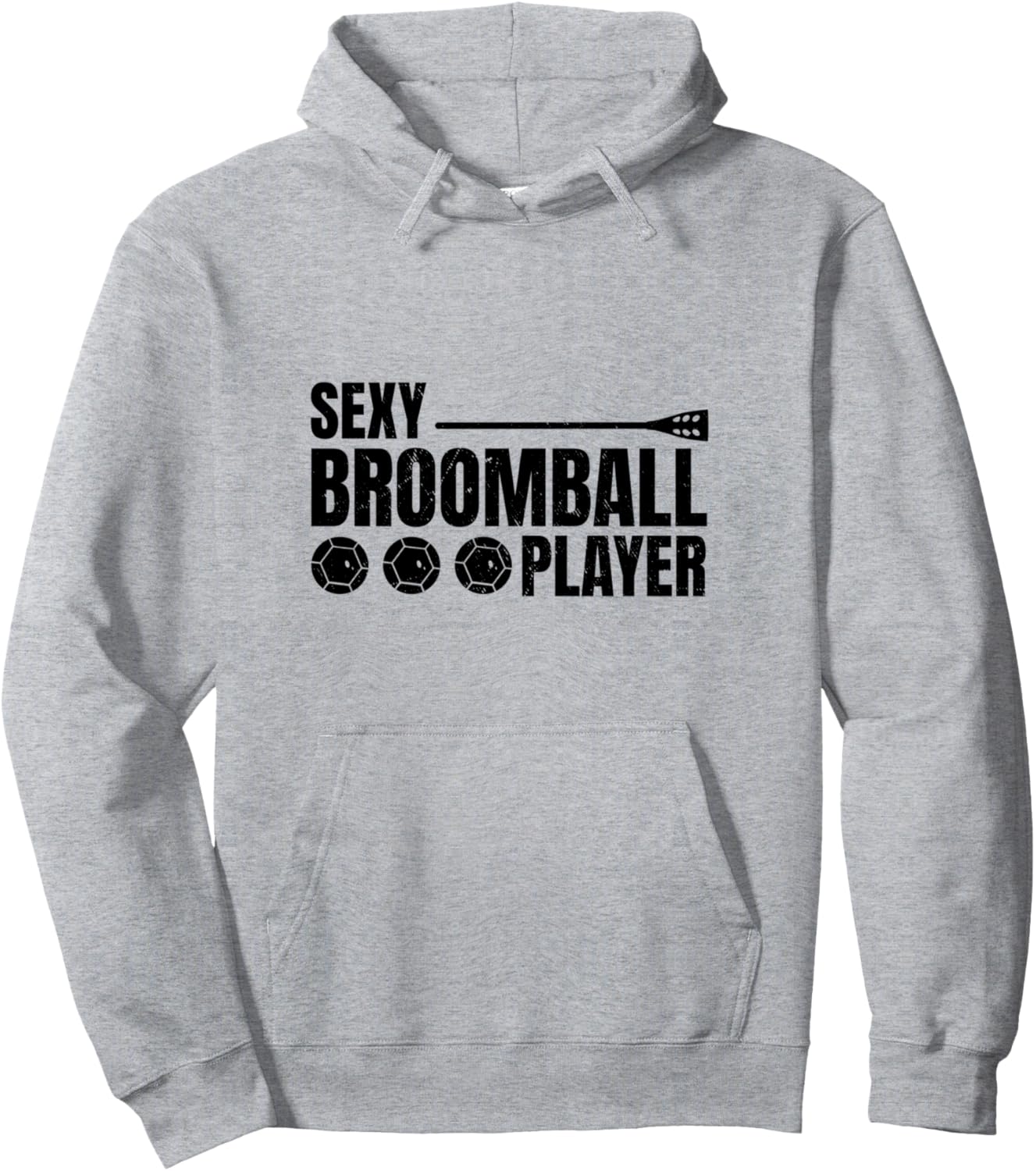 

Сексуальная толстовка с изображением игрока в метлобол Broomball Player, серый