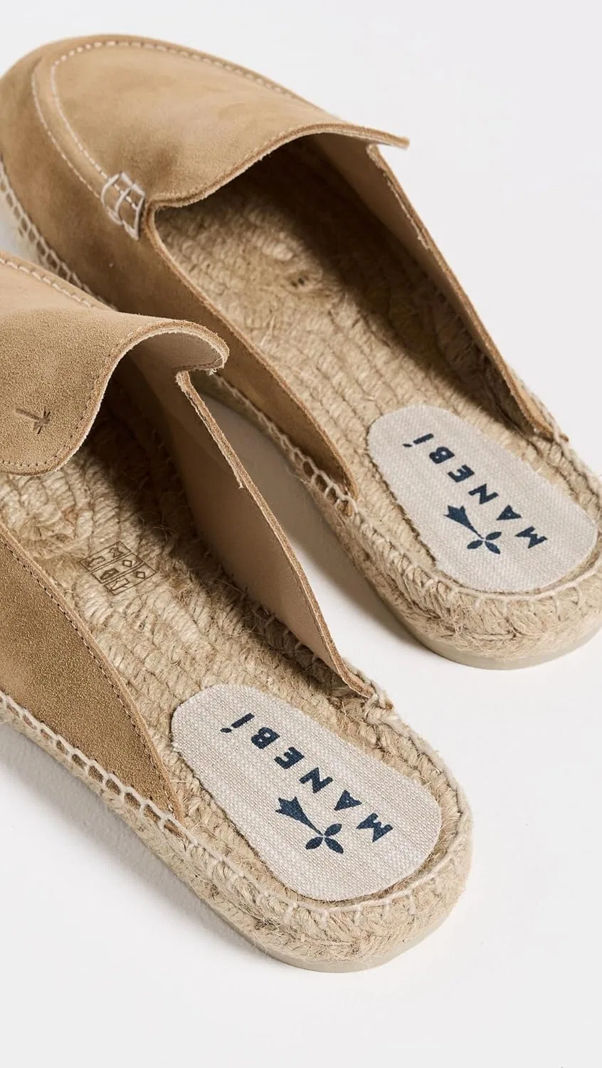 Лоферы Manebi Suede Traveler Mule, замша мытый бежевый — фото 4