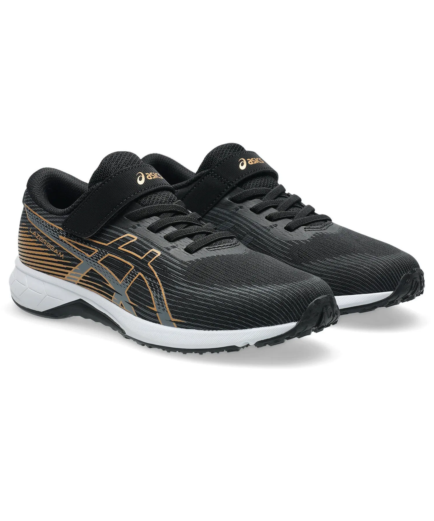 Детские кроссовки LAZERBEAM RK-MG ASICS для бега чёрные с золотым