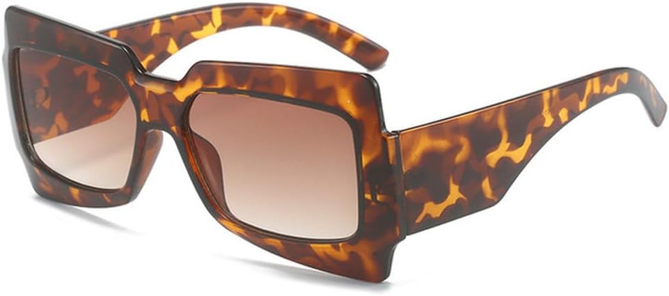 

Большие солнцезащитные очки в винтажном стиле для женщин, модные солнцезащитные очки с защитой от УФ-излучения UV400, роскошные очки для мужчин и женщин TVTBBVV, Leopard Tea